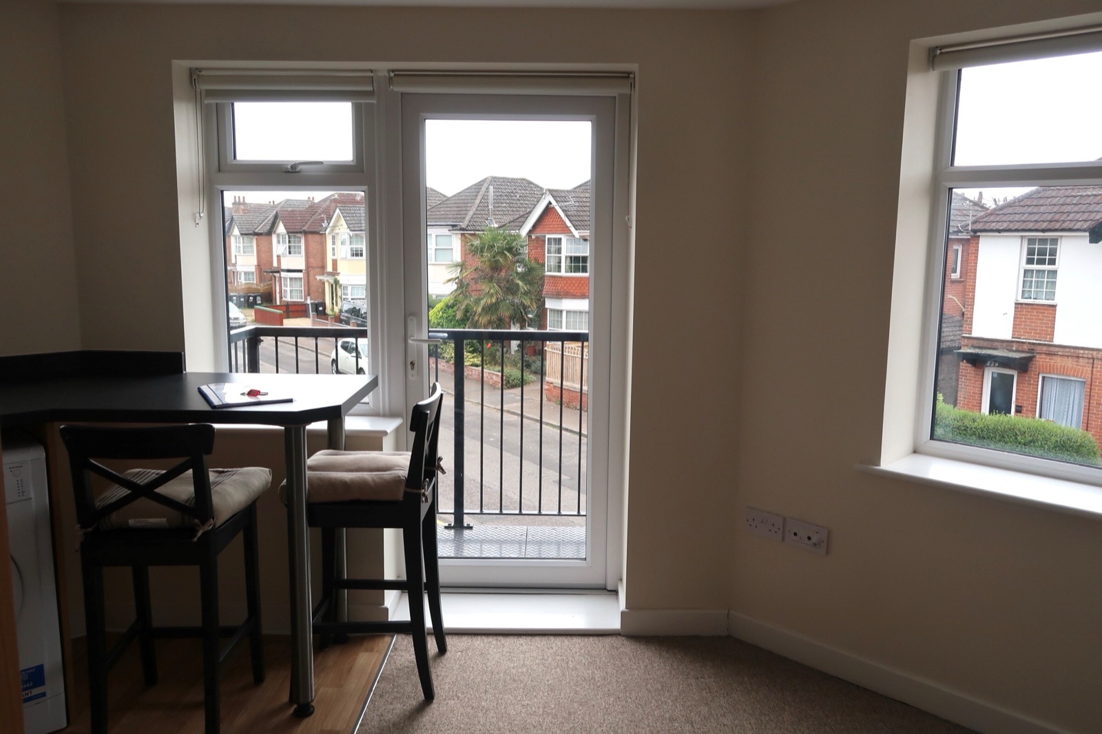 Breakfast bar and balcony, Flat 3 Richmond Court